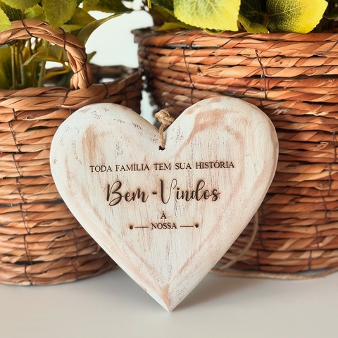 Coração de Madeira Maciça - 18cm