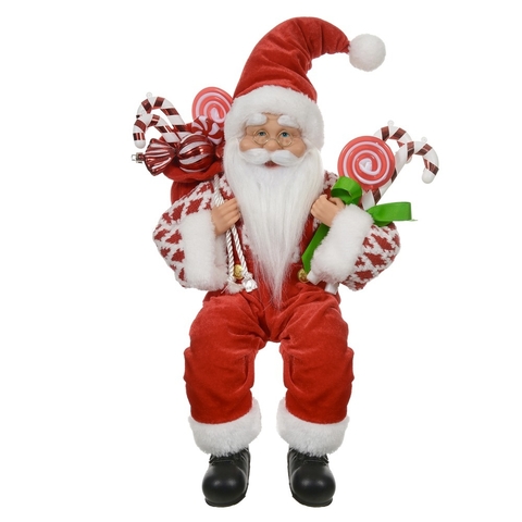 Papai Noel sentando candy - 45cm