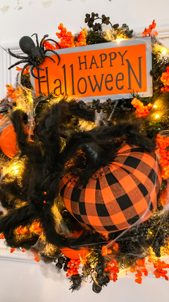006 Guirlanda de Halloween Aranha/Abóbora e LED - 50cm - loja online