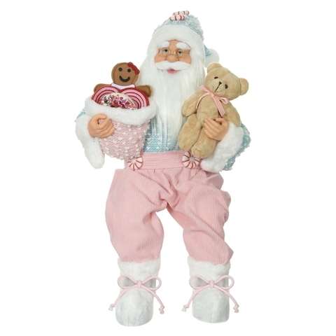 Papai Noel Candy Colors sentado - 45cm