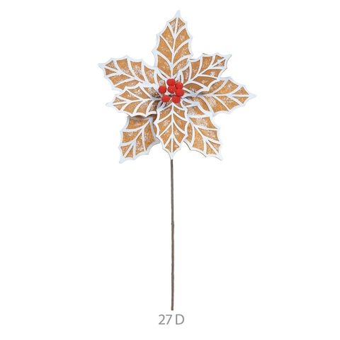 Flor nude com neve - 26cm