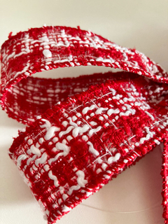 Kit Laço tweed Vermelho/Branco - 7 laços duplos - comprar online
