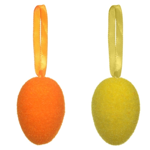 Jogo de ovos amarelo e laranja - 10x8cm