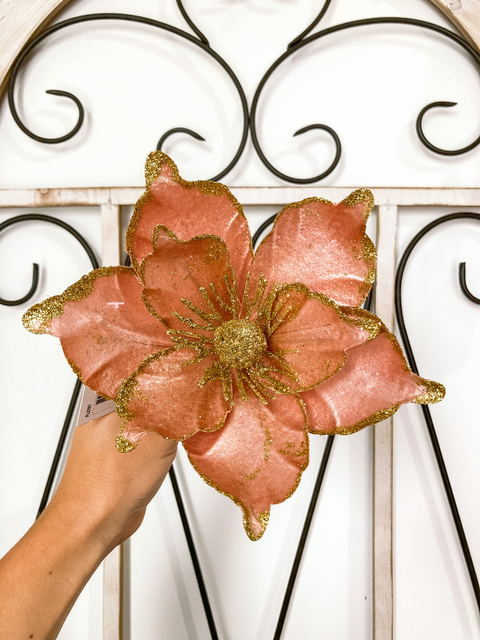 FLOR MAGNÓLIA ROSA GOLD - 20cm