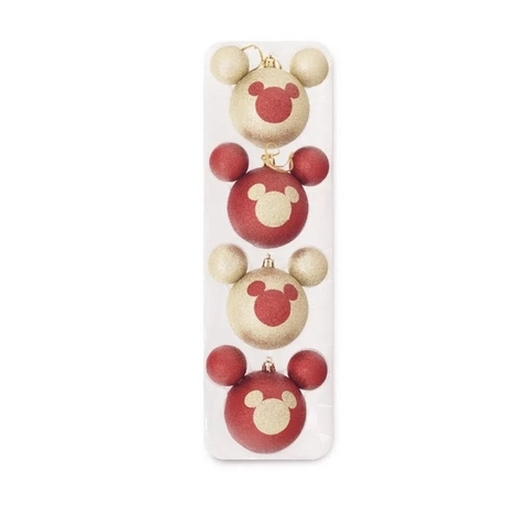 BOLA DISNEY DOUR/VERM - 8cm JG C/ 8 PC