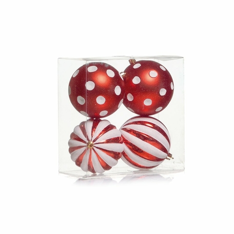 BOLAS SORTIDAS VRM/BRA 10cm (BOLAS) JG C/4 PC