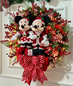 Guirlanda de Natal Disney c/ casal e luzes - 60cm - loja online