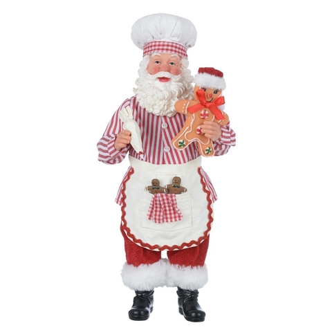 RESINA PAPAI NOEL COZINHEIRO - 27,55cm