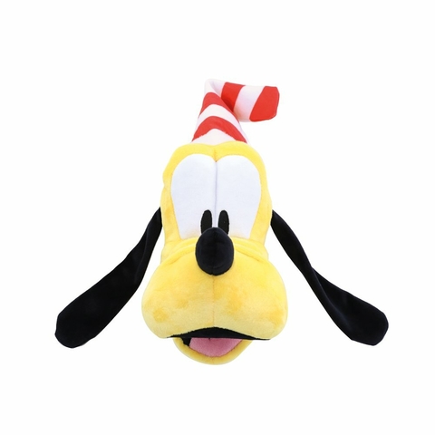 Pré-venda CABEÇA PLUTO C/GORRO LISTRADO - 15CM