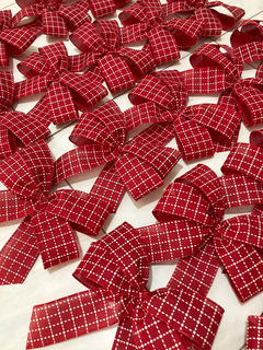 Kit laço fita vermelho/branco - 24 duplos + ponteira - comprar online