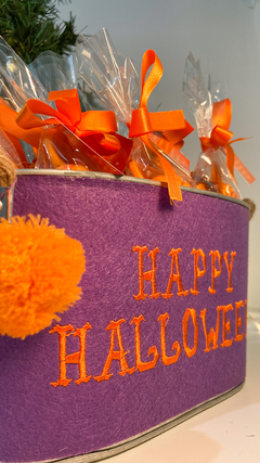 Cesto Happy Halloween de metal - 15x30x15cm - comprar online