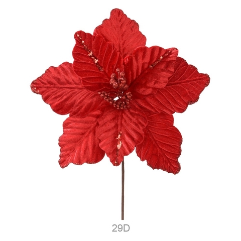 Flor veludo vermelha - 20cm