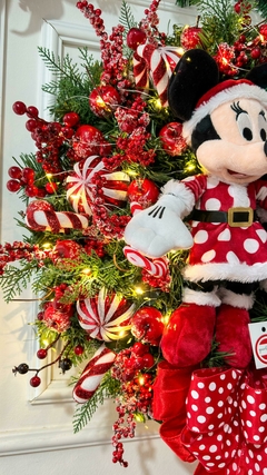Imagem do Guirlanda de Natal Disney c/ casal e luzes - 60cm