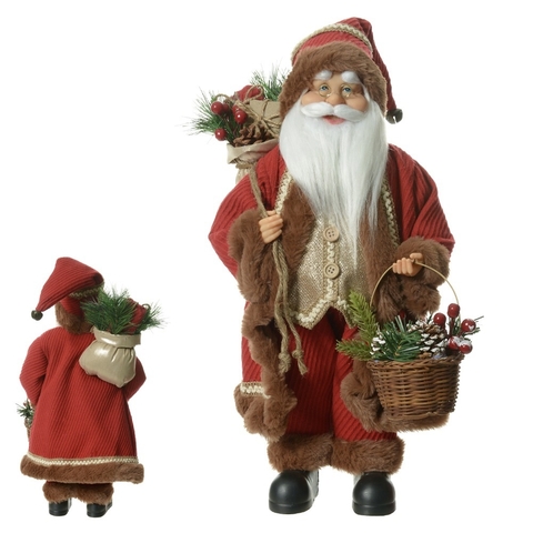 Papai Noel em pé rústico - 45cm