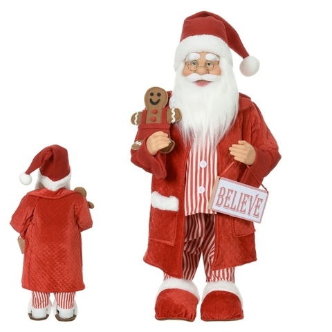 Papai Noel em pé de pijama - 60cm
