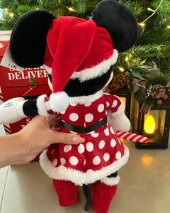 Pré Venda Minnie Pelúcia Candy Cane G - 45cm - Guirlandas e Decor