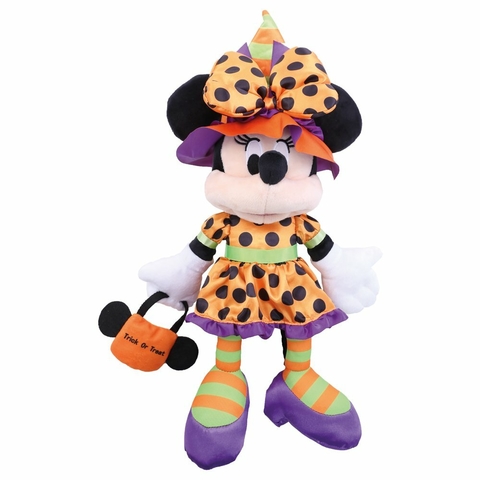 PELÚCIA MINNIE HALLOWEEN BRUXINHA LARANJA 30CM - Pré venda