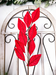 GALHO DECORATIVO VERMELHO VELUDO LISTRADO - 86cm - comprar online