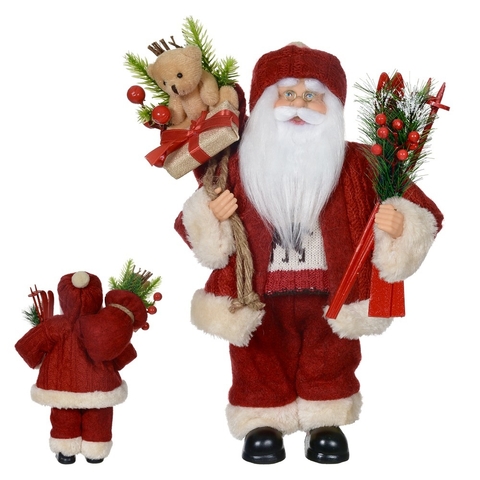 Papai Noel c/ pacote de presentes - 30cm