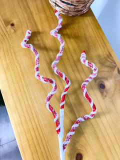 PICK DECORATIVO CANDY CANES VERMELHO / BRANCO - 55cm - comprar online