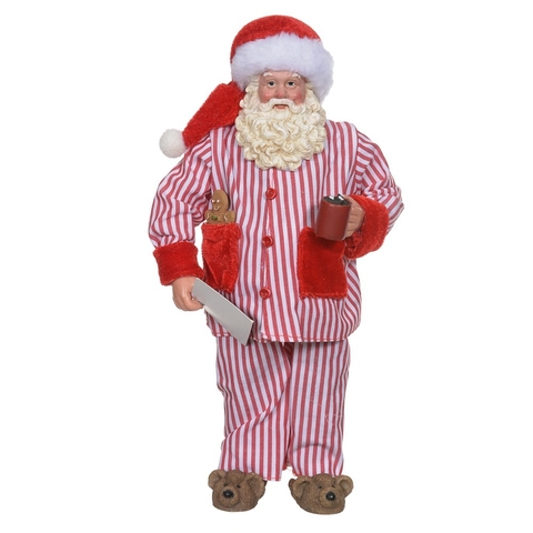 Papai Noel resina de pijama - 27,5cm