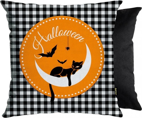 Almofada Halloween xadrez - 43x43cm