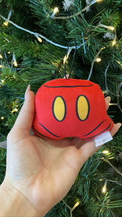 Enfeite Roupa Mickey Para Pendurar - 8cm - Guirlandas e Decor