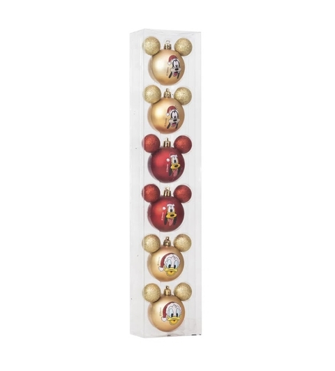 BOLA DISNEY VERMELHO/OURO - 6cm JG C/ 6cm