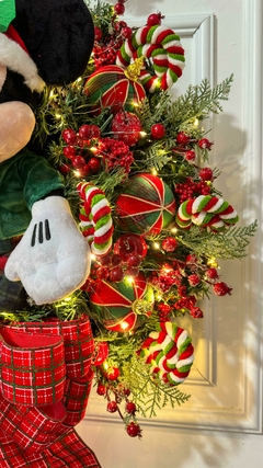 Guirlanda de Natal Disney Mickey Xadrez - 60cm - loja online