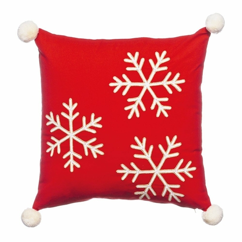 CAPA P/ ALMOFADA FLOCOS NEVE 45x45cm