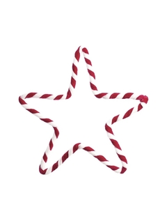 ESTRELA DECORATIVA VERMELHO / BRANCO - 25cm