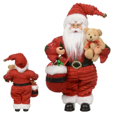 Papai Noel c/ ursinho - 30cm
