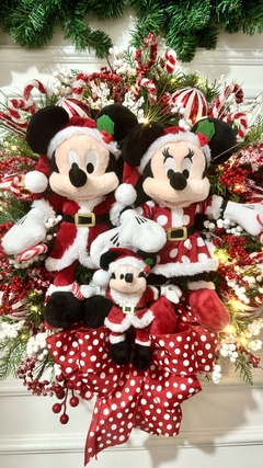Guirlanda de Natal Disney família c/ menino e luzes - 60cm - comprar online