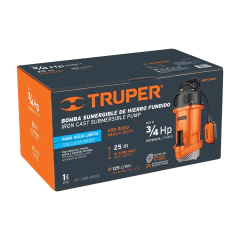 Bomba sumergible de hierro fundido para agua limpia 3/4 HP. CÓDIGO: 100170 CLAVE: BOS-3/4LH - ROALHERRAMIENTAS