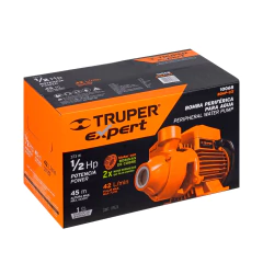 BOMBA ELÉCTRICA PERIFÉRICA PARA AGUA 1/2 HP, TRUPER EXPERT CÓDIGO: 10068 CLAVE: BOAP-1/2