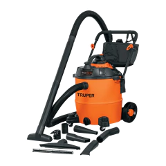 Aspiradora/sopladora plástica 16gal sólidos-líquidos, Truper. CÓDIGO: 101522 CLAVE: ASP-16S