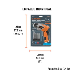 Destornillador 3.6V, 2 posiciones, PRO – Código: 101843 Clave: DESI-36X en internet