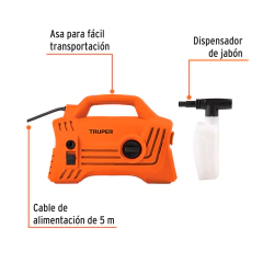 Hidrolavadora eléctrica compacta 1600 PSI, Truper..CÓDIGO: 102795 CLAVE: HILA-1600C - comprar en línea