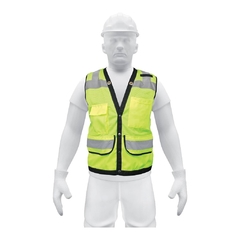 CHALECO SEGURIDAD REFORZADO, CON BOLSAS, VERDE, EXTRA GRANDE  CÓDIGO: 13484  CLAVE: CHS-800V-XL