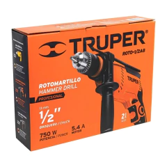 Rotomartillo 1/2" 750 W, profesional, Truper. CÓDIGO: 14658 CLAVE: ROTO-1/2A8 en internet
