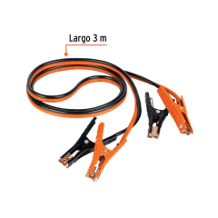 Imagen de Cables pasa corriente 3 m, 225 A, 8 AWG, con funda, Truper. CÓDIGO: 17543 CLAVE: CAP-3008T
