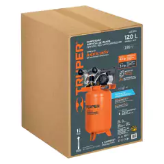 Compresor lubricado, de banda, 120L, 4HP, vert, 220V, TRUPER. Código 19358 - ROALHERRAMIENTAS