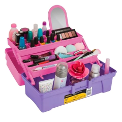 CAJA COSMETIQUERA 14", ROSA/MORADO, PRETUL CÓDIGO: 25052 CLAVE: CCO-14RP