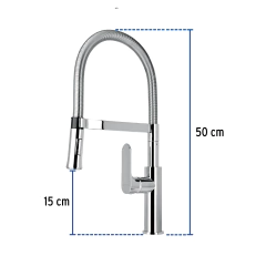 Monomando cromo nariz flexible para fregadero, Foset. CÓDIGO: 45195 CLAVE: RIM-84 en internet