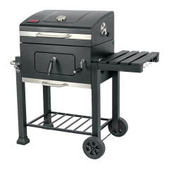 Asador de carbón de 24" con tapa, negro, FIERO Código: 48248 Clave: ASCA-24 - comprar en línea