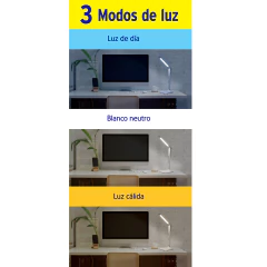Lámpara de LED 8W 5 niveles de iluminación para escritorio. Código: 49323 Clave: LES-300L en internet