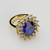 Imagem do Cluster Ring - Ouro 18k - Safira e Diamantes