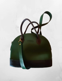 Cartera de cuero verde ¨Nossa¨ - comprar online