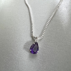 Ametista Gota Ponto de luz Prata - (cópia) - online store
