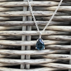 Pingente Topázio London Gota Ponto de Luz Prata - comprar online